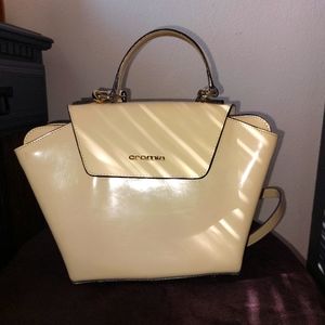 Made in Italy Leather Cromia Argento Handbag